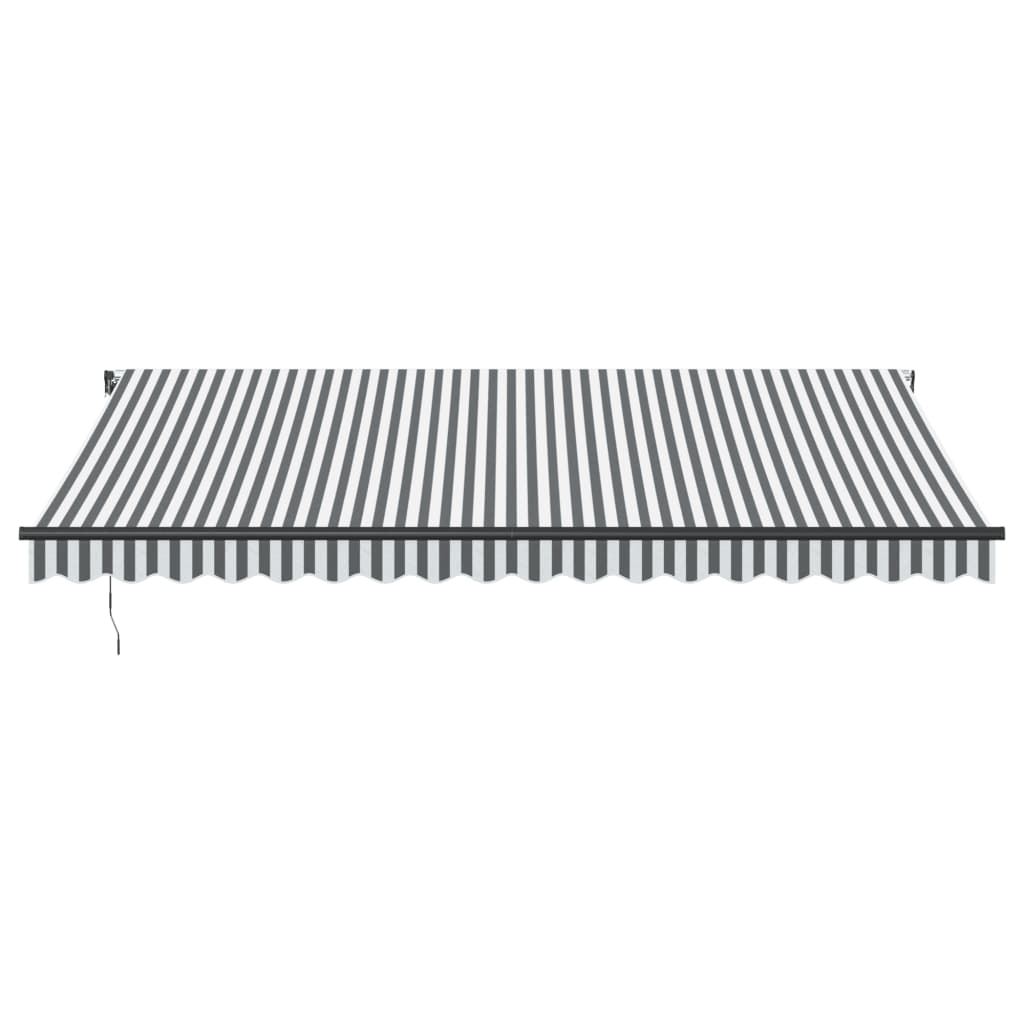 Tenda Retrattile Automatica Antracite e Bianco 450x300 cm