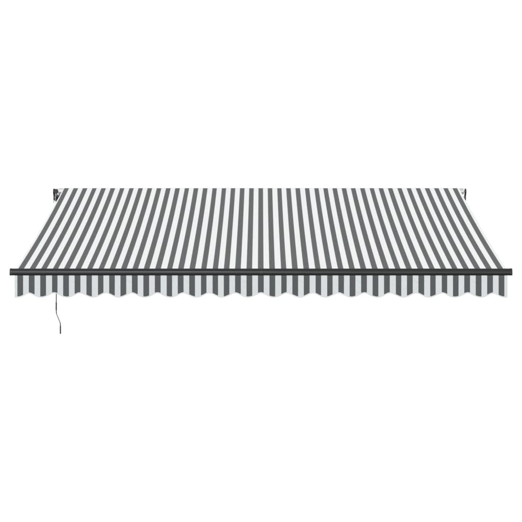 Tenda Retrattile Automatica LED Antracite e Bianco 450x300 cm