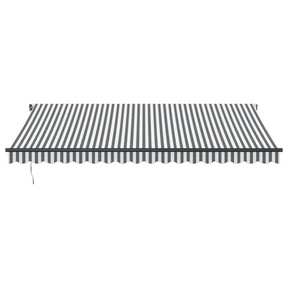 Tenda Retrattile Automatica LED Antracite e Bianco 450x300 cm