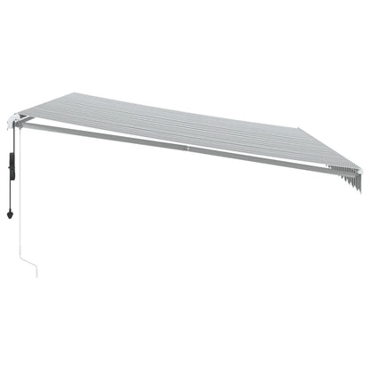 Tenda Sole Retrattile Automatica Antracite e Bianco 500x300 cm