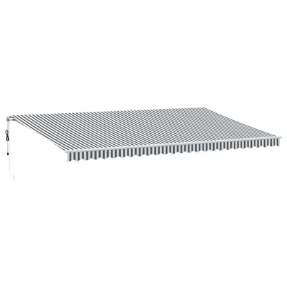 Tenda Sole Retrattile Automatica 600x300 cm Antracite e Bianco