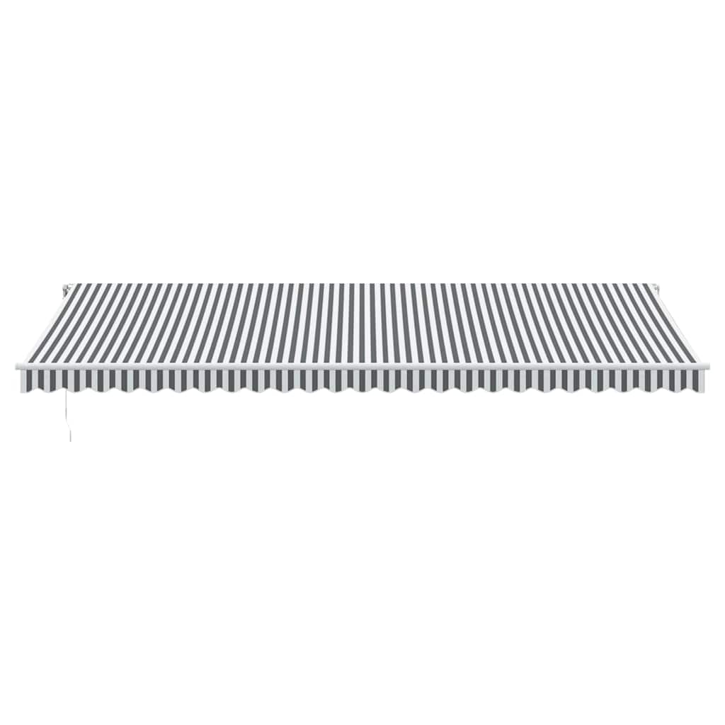 Tenda Sole Retrattile Automatica 600x300 cm Antracite e Bianco