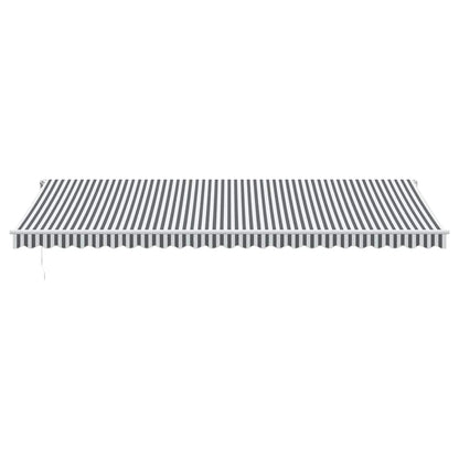 Tenda Sole Retrattile Automatica 600x300 cm Antracite e Bianco