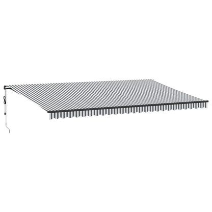 Tenda Retrattile Automatica Antracite e Bianco 600x300 cm
