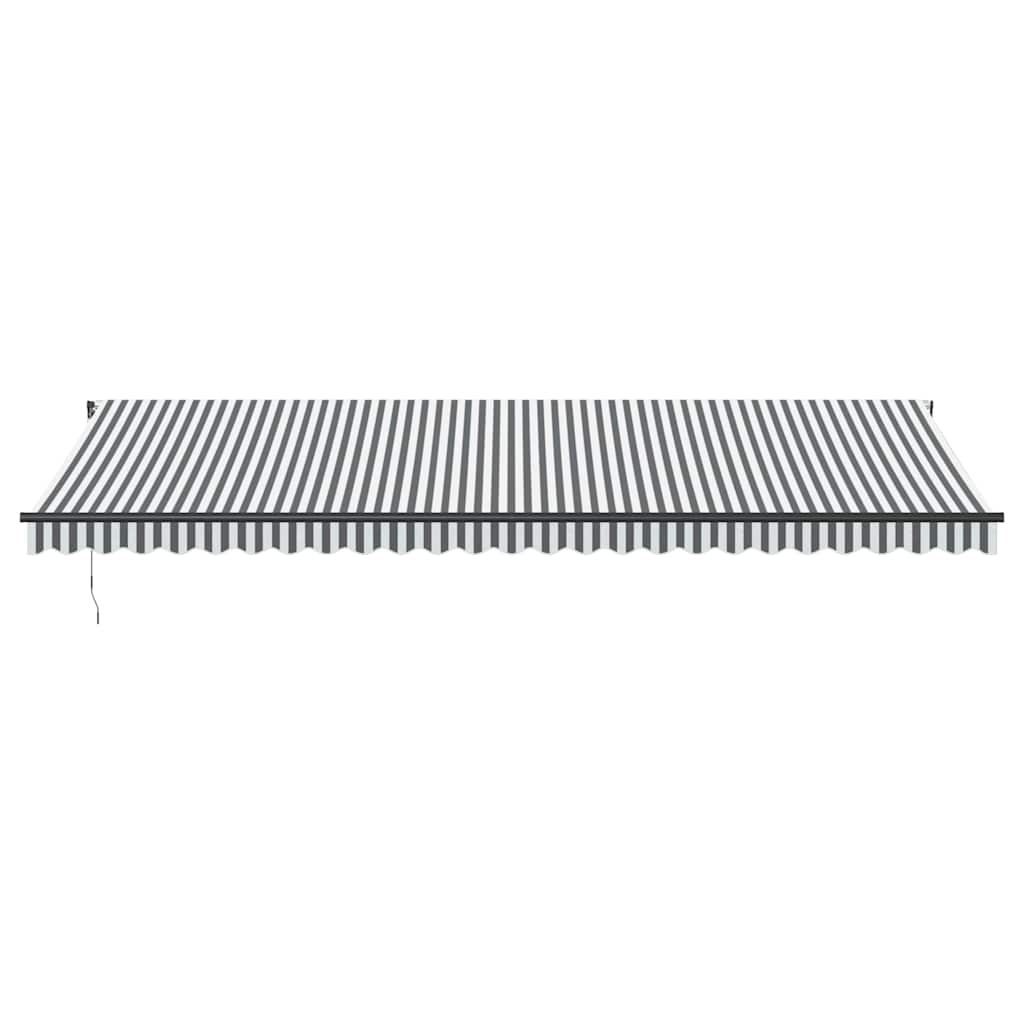 Tenda Retrattile Automatica Antracite e Bianco 600x300 cm