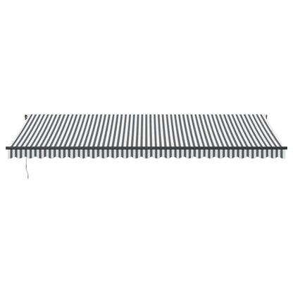 Tenda Retrattile Automatica Antracite e Bianco 600x300 cm