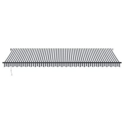 Tenda Retrattile Automatica LED Antracite e Bianco 600x300 cm