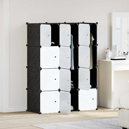 Organizzatore Portaoggetti con 12 Cubi e Aste per Appendere PP