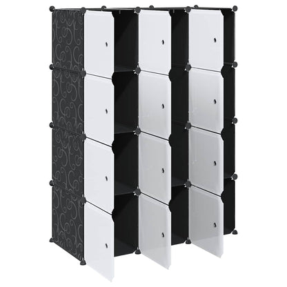 Organizzatore Portaoggetti con 12 Cubi e Aste per Appendere PP