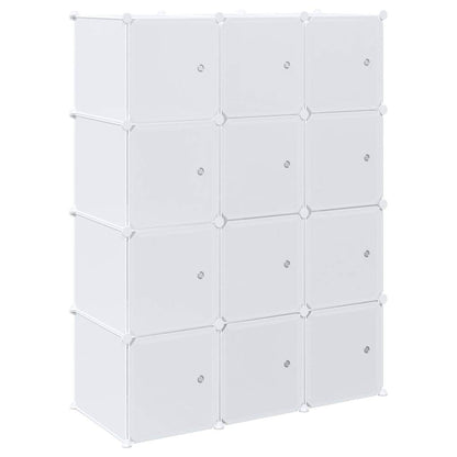 Organizzatore Portaoggetti con 12 Cubi e Aste per Appendere PP
