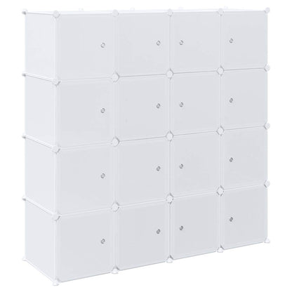 Organizzatore Portaoggetti con 16 Cubi e Aste per Appendere PP