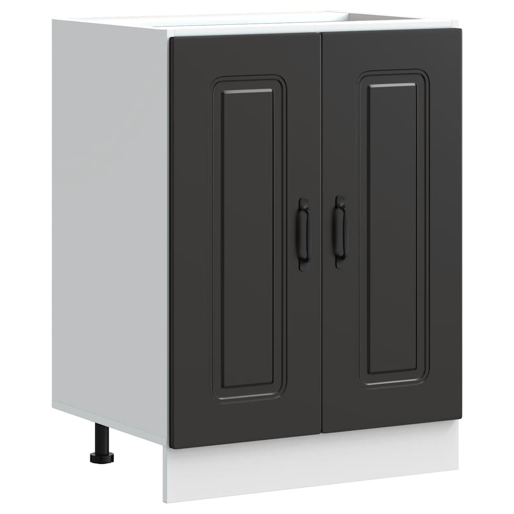 Mobile base lavello Kalmar Nero 60x46x81,5 cm in Truciolato