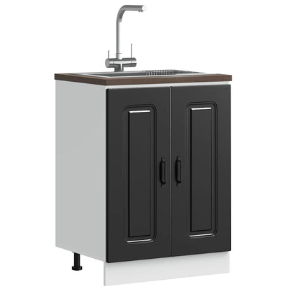 Mobile base lavello Kalmar Nero 60x46x81,5 cm in Truciolato
