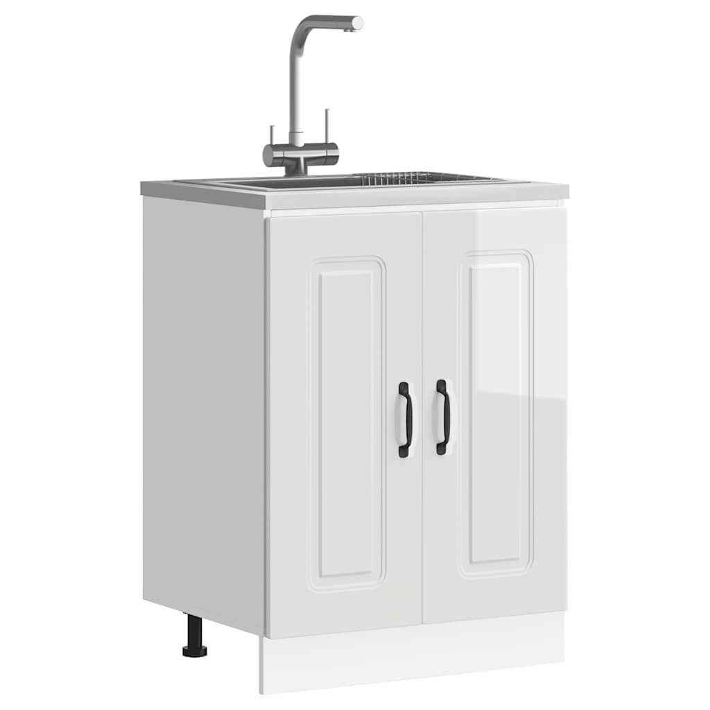 Mobile base lavello Kalmar Bianco Lucido 60x46x81,5 cm
