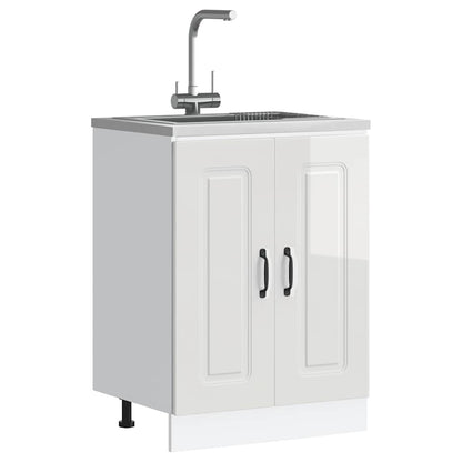 Mobile base lavello Kalmar Bianco Lucido 60x46x81,5 cm