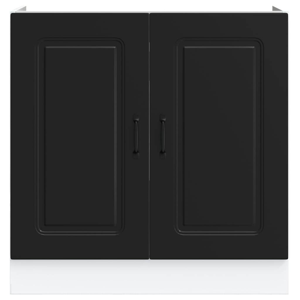 Mobile base lavello Kalmar Nero 80x46x81,5 cm in Truciolato