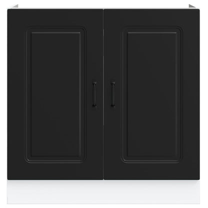 Mobile base lavello Kalmar Nero 80x46x81,5 cm in Truciolato