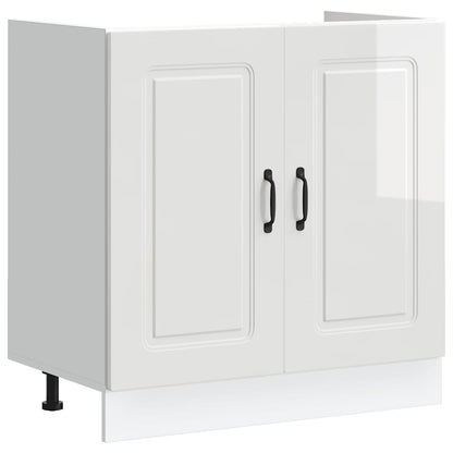 Mobile base lavello Kalmar Bianco Lucido 80x46x81,5 cm