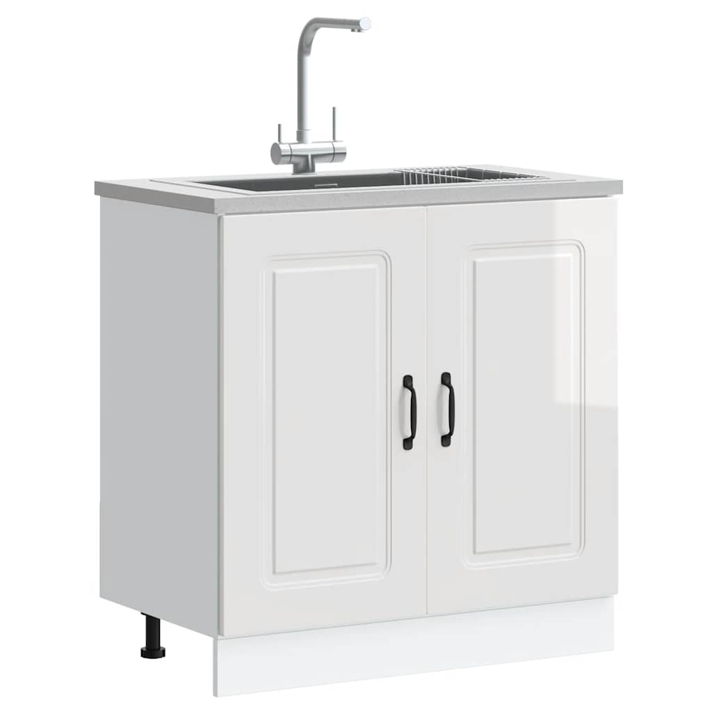 Mobile base lavello Kalmar Bianco Lucido 80x46x81,5 cm