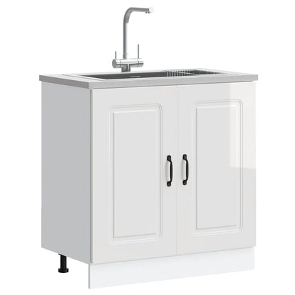 Mobile base lavello Kalmar Bianco Lucido 80x46x81,5 cm
