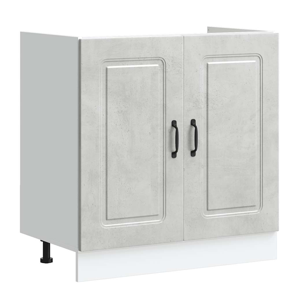 Mobile base lavello Kalmar Grigio Cemento 80x46x81,5 cm
