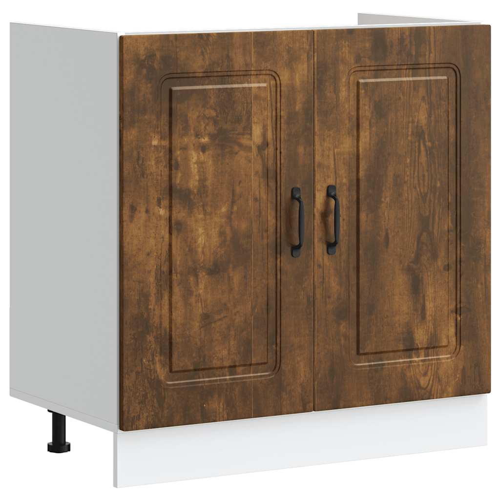 Mobile base lavello Kalmar Rovere Fumo 80x46x81,5 cm Truciolato