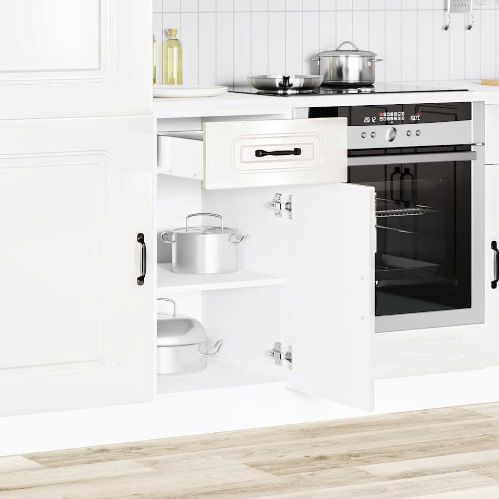 Base da Cucina Kalmar Bianco Lucido in Legno Multistrato