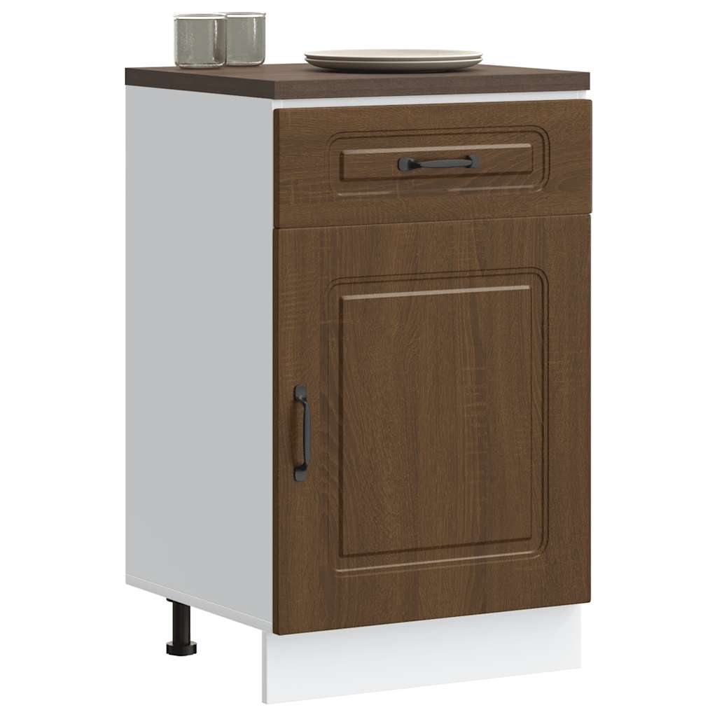 Base da Cucina Kalmar Rovere Marrone in Legno Multistrato