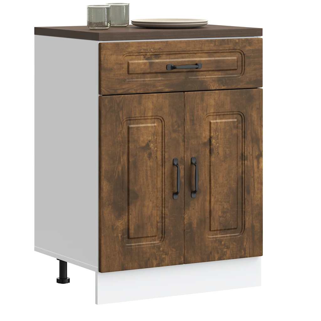Base da Cucina Kalmar Rovere Fumo in Legno Multistrato