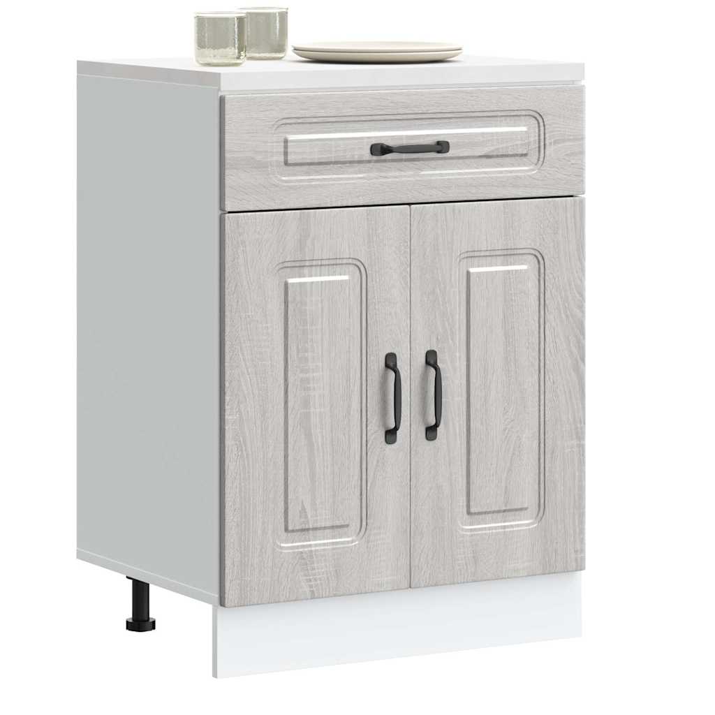Base da Cucina Kalmar Grigio Sonoma in Legno Multistrato