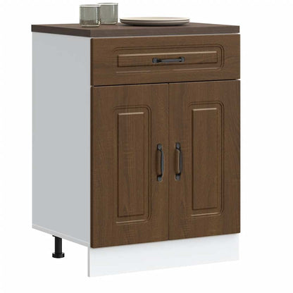 Base da Cucina Kalmar Rovere Marrone in Legno Multistrato