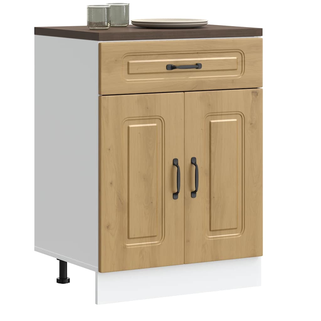 Base da Cucina Kalmar Rovere Artigianale in Legno Multistrato