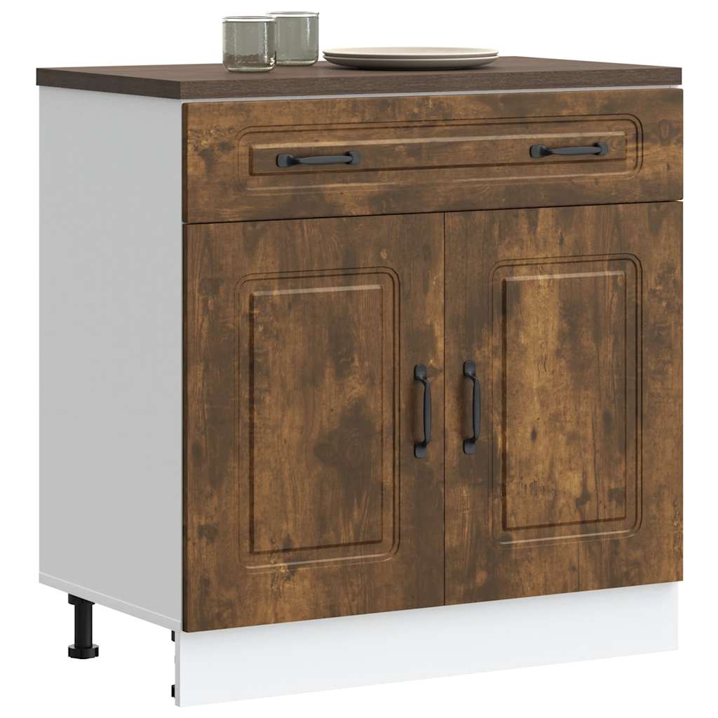 Base da Cucina Kalmar Rovere Fumo in Legno Multistrato