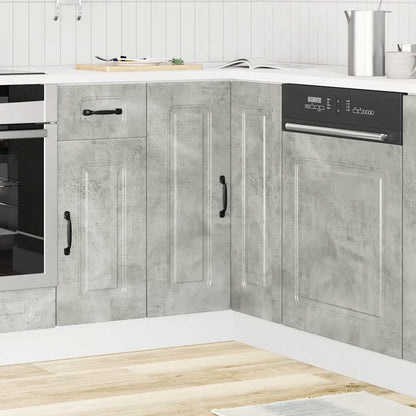 Mobile Base ad Angolo Cucina Kalmar Grigio Cemento Truciolato