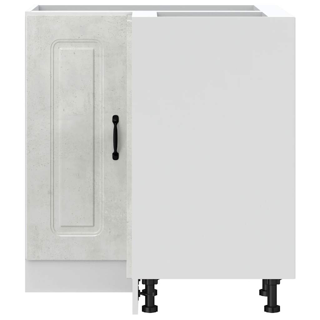 Mobile Base ad Angolo Cucina Kalmar Grigio Cemento Truciolato