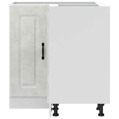 Mobile Base ad Angolo Cucina Kalmar Grigio Cemento Truciolato