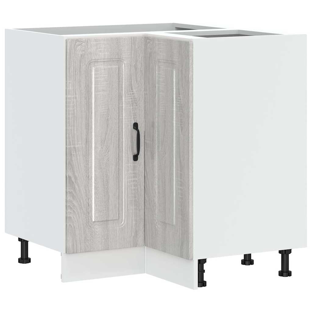 Mobile Base ad Angolo Cucina Kalmar Grigio Sonoma in Truciolato