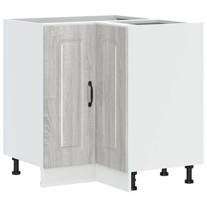 Mobile Base ad Angolo Cucina Kalmar Grigio Sonoma in Truciolato