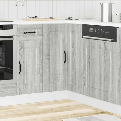 Mobile Base ad Angolo Cucina Kalmar Grigio Sonoma in Truciolato