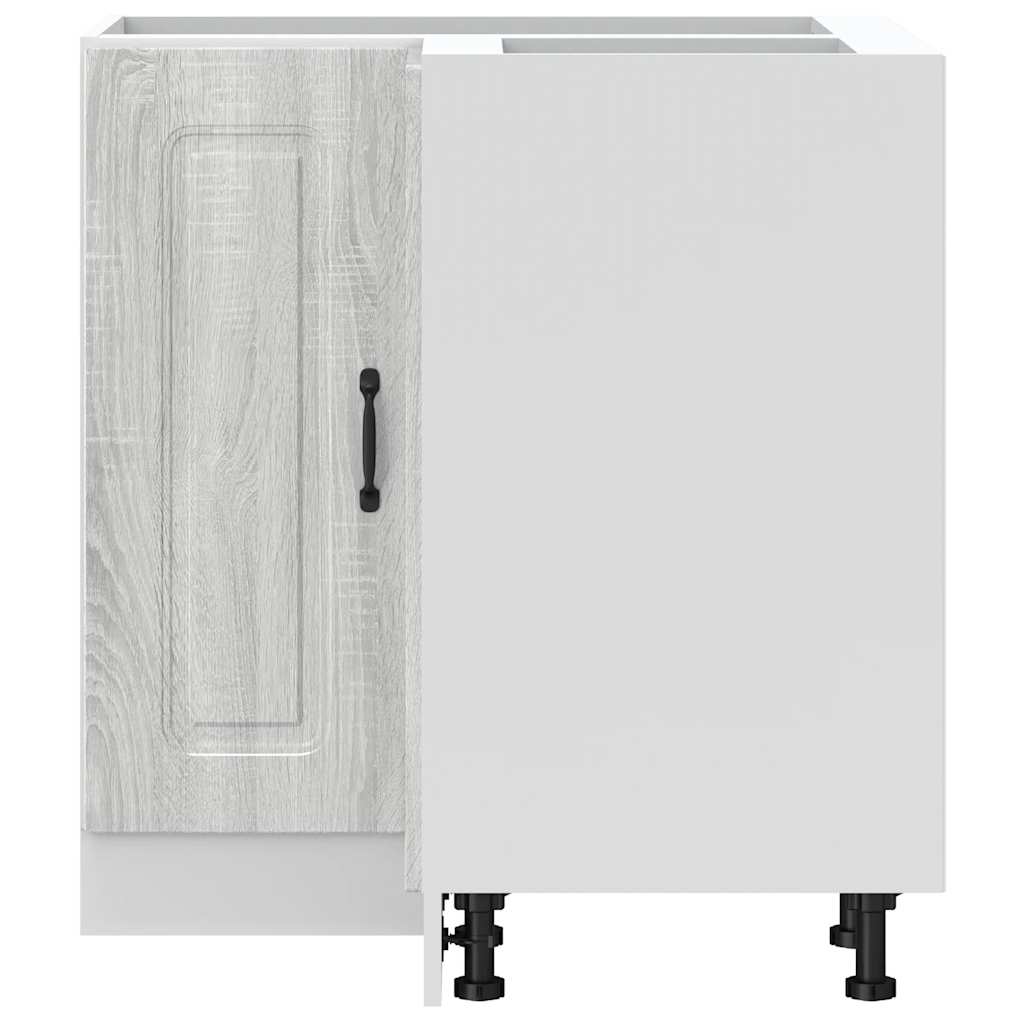 Mobile Base ad Angolo Cucina Kalmar Grigio Sonoma in Truciolato