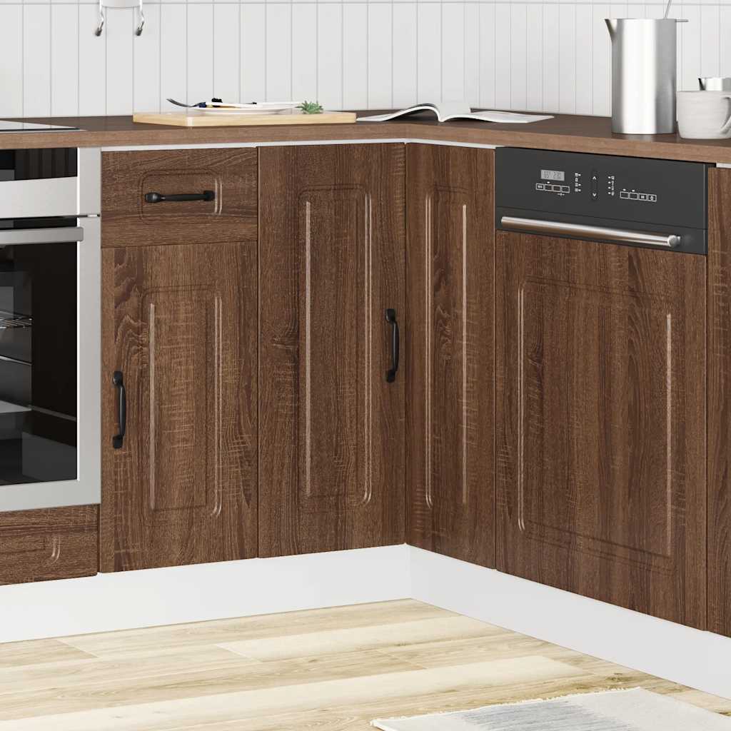 Mobile Base ad Angolo Cucina Kalmar Rovere Marrone Truciolato