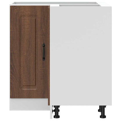 Mobile Base ad Angolo Cucina Kalmar Rovere Marrone Truciolato