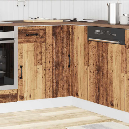 Mobile Base ad Angolo Cucina Kalmar Legno Vecchio in Truciolato