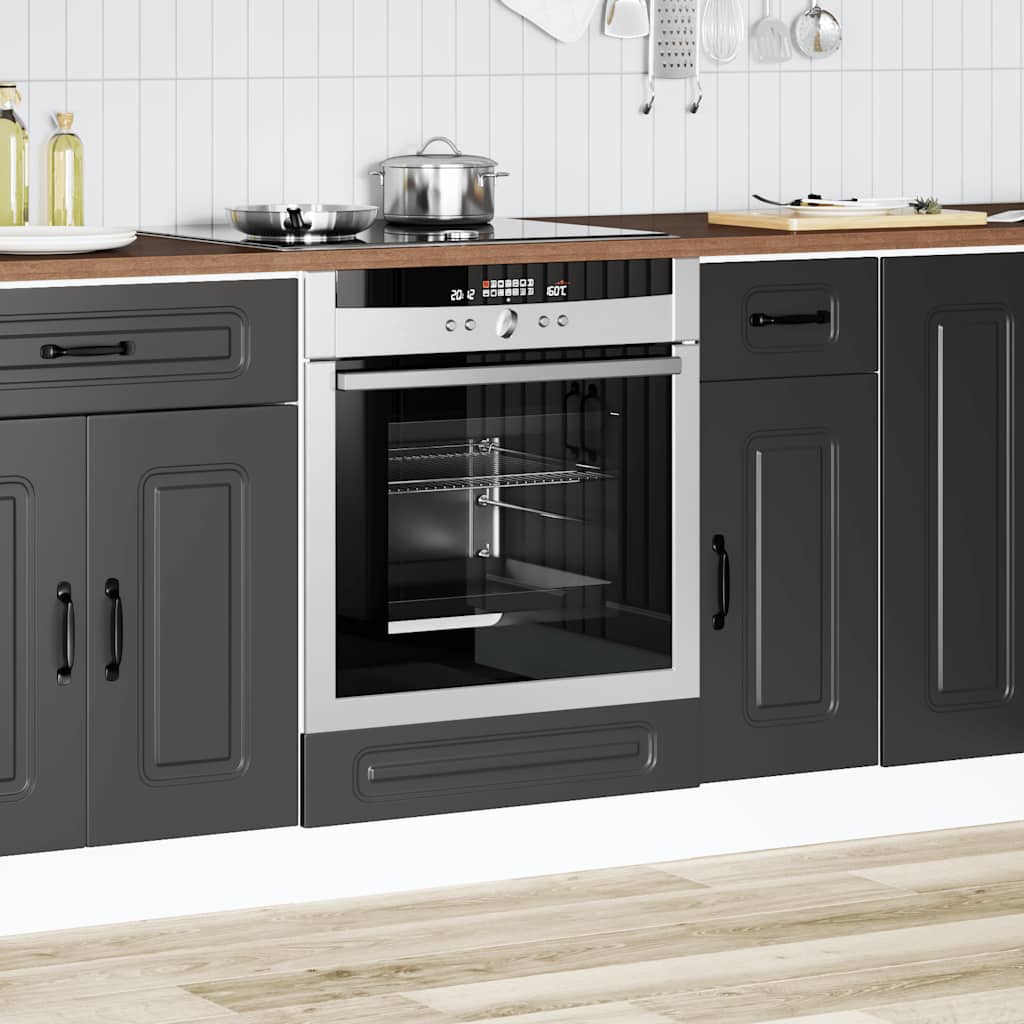 Armadio per Forno Kalmar Nero in Legno Multistrato