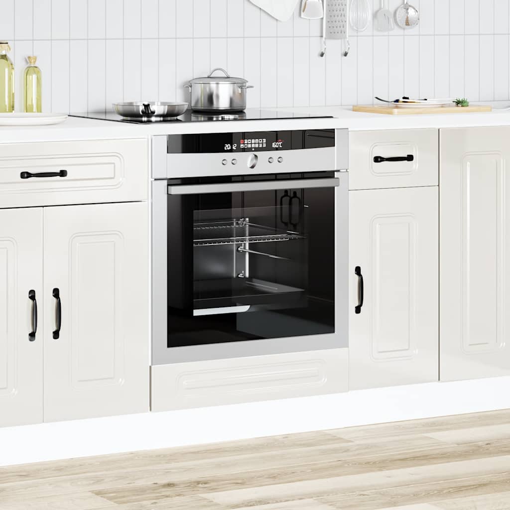 Armadio per Forno Kalmar Bianco Lucido in Legno Multistrato