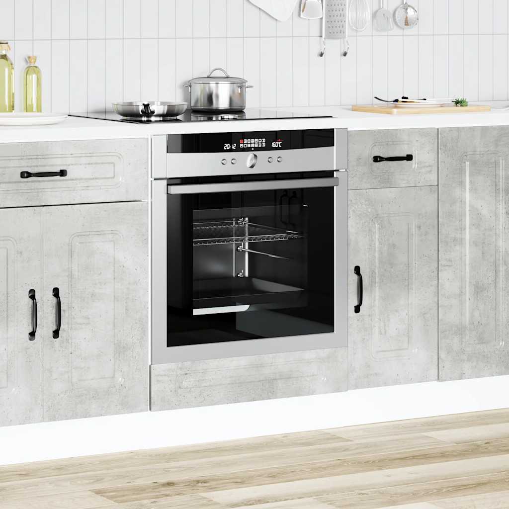 Armadio per Forno Kalmar Grigio Cemento in Legno Multistrato
