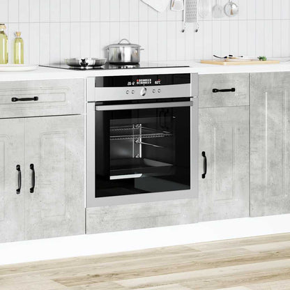 Armadio per Forno Kalmar Grigio Cemento in Legno Multistrato
