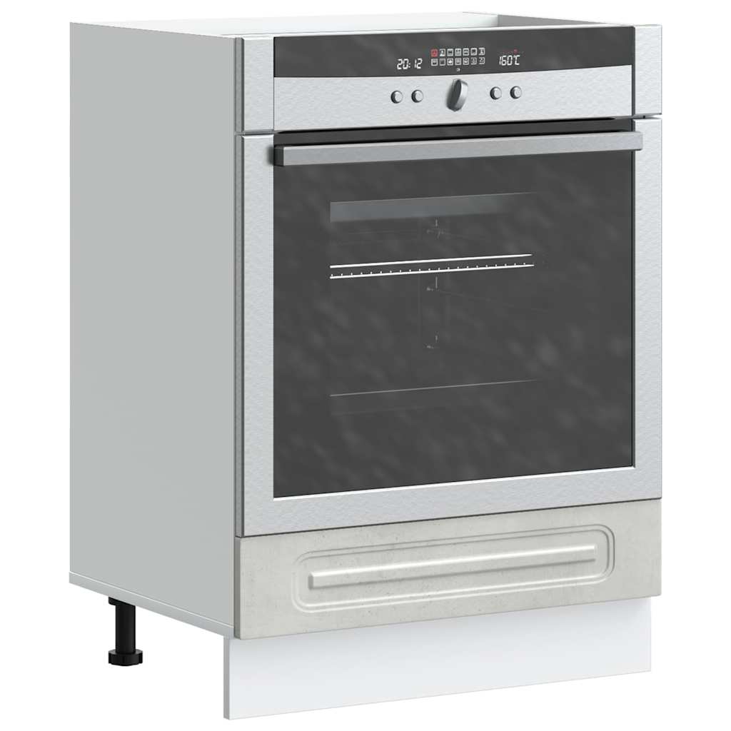 Armadio per Forno Kalmar Grigio Cemento in Legno Multistrato