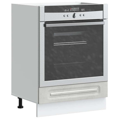 Armadio per Forno Kalmar Grigio Cemento in Legno Multistrato