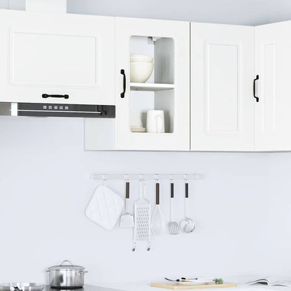 Pensile da Cucina con Porta in Vetro Kalmar Bianco Truciolato